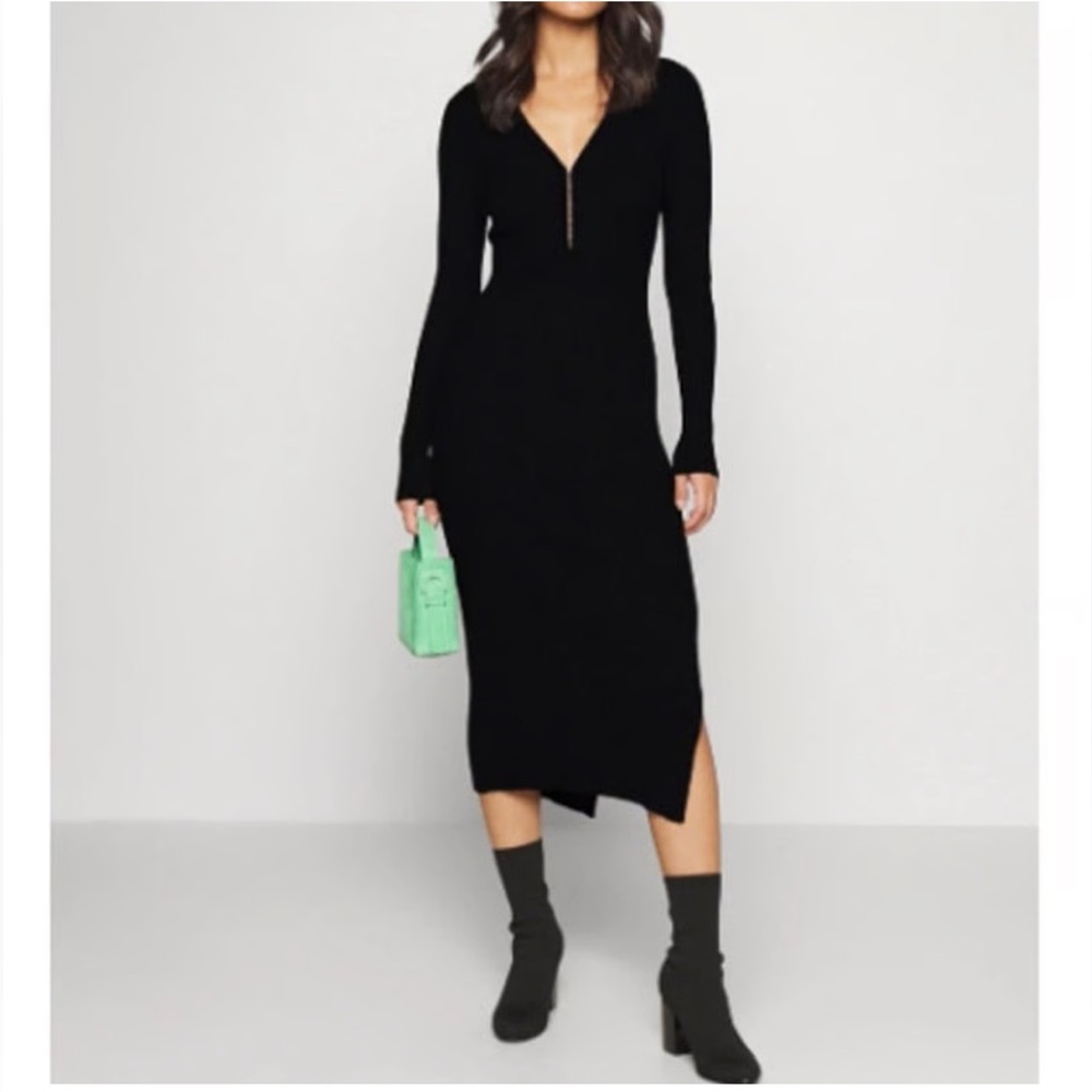Abercrombie & Fitch ribbed polo sweater dress